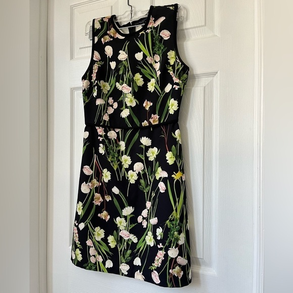 Victoria Beckham Target Black Floral Sheath Dress XS - Picture 8 of 10